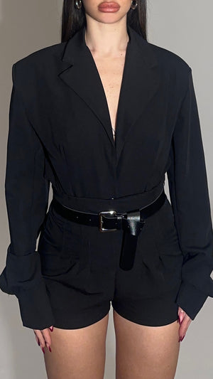 Black body V-Neckline w/shorts