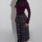 Semi-seen turtleneck burgundy sweater