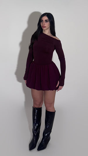 Kim burgundy shirt