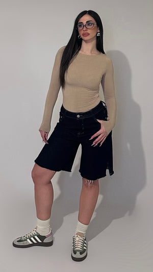 Cream shirt bodycon