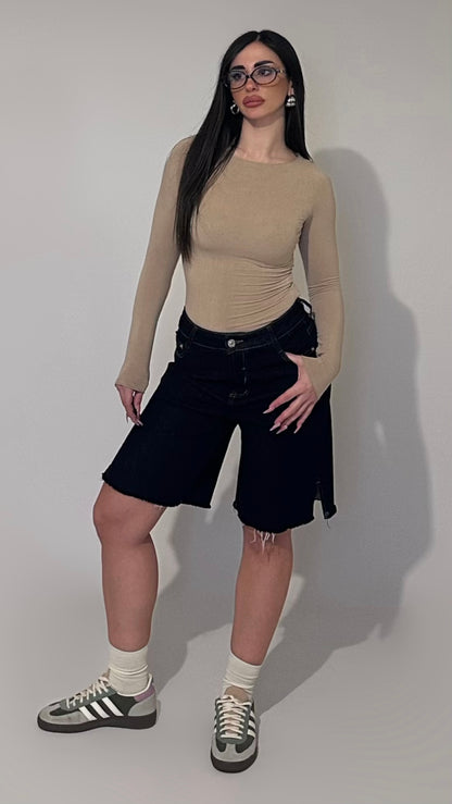 Cream shirt bodycon