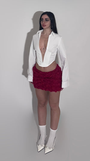 Mini skirt rose
