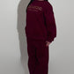 Burgundy cordset tracksuit by Lumina