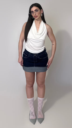 Lumina denim miniskirt