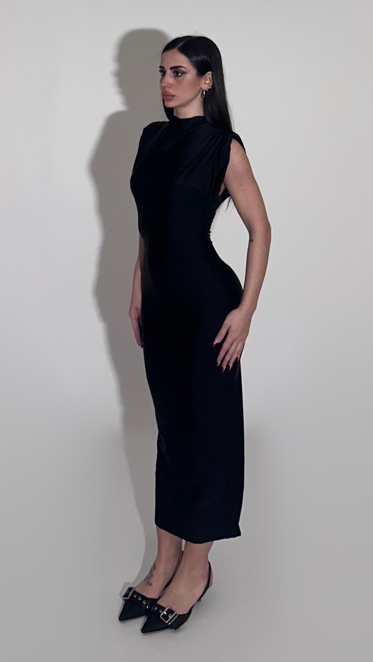Dress Round shoulder