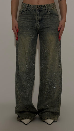 Wide leg luxury slavato