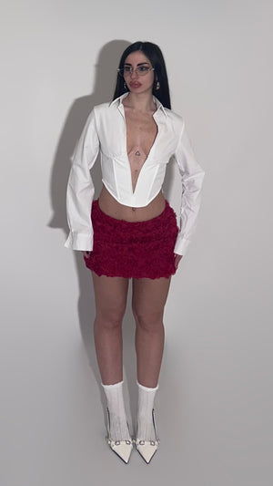 Mini skirt rose