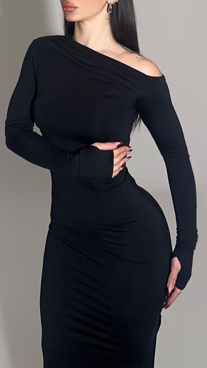 Black Dress Kim longuette