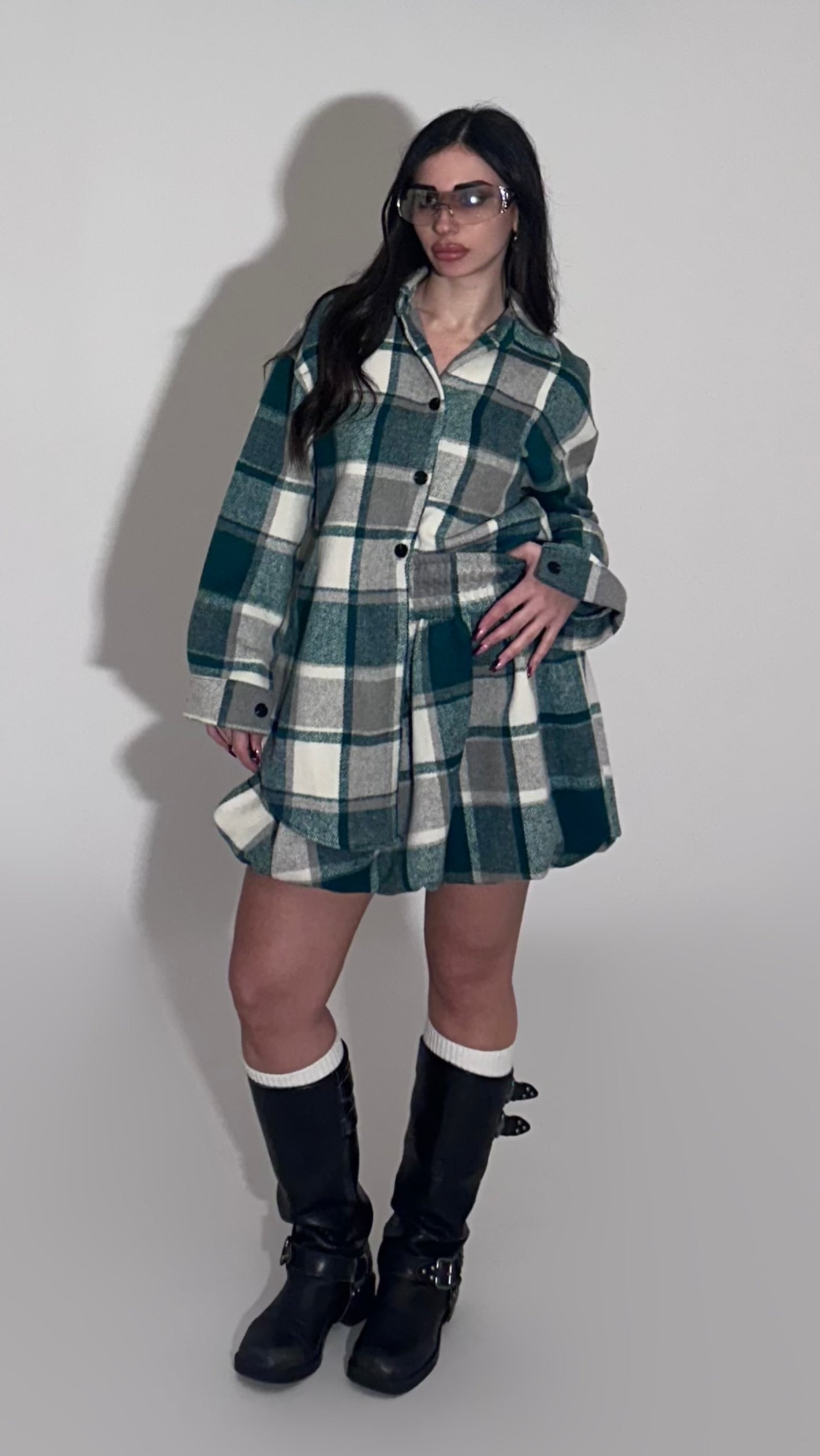 Set shetland - over shirt w/baloon skirt