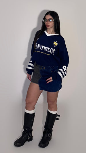 Double denim skirts