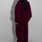 Burgundy cordset tracksuit by Lumina