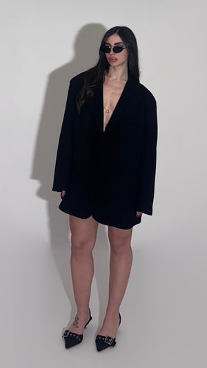 Black over blazer
