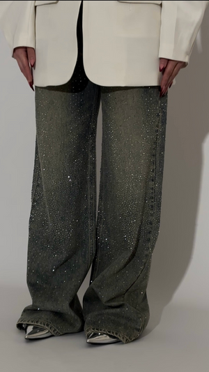 Wide leg luxury slavato