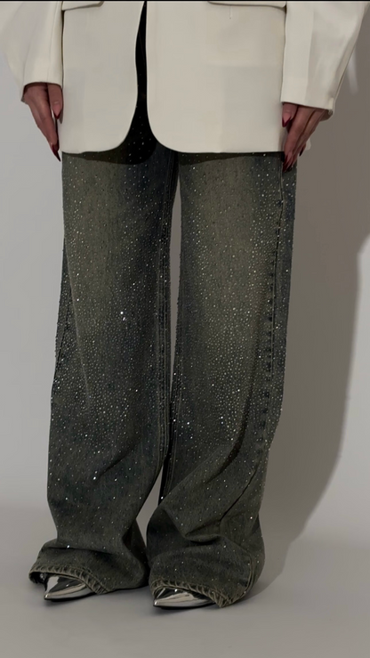 Wide leg luxury slavato