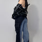 Denim blue&black