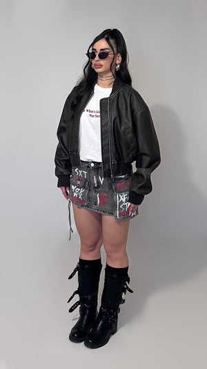 Mini skirt street