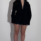 Power shoulder suited blazer