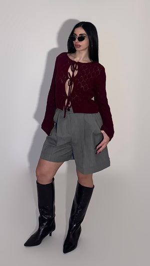Cropped blusa w/ laces