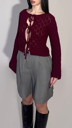 Cropped blusa w/ laces