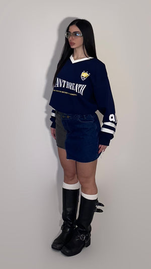 Double denim skirts