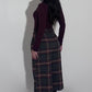 Semi-seen turtleneck burgundy sweater