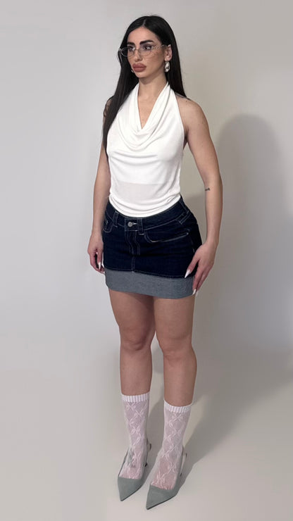 Lumina denim miniskirt
