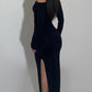 Black Dress Kim longuette