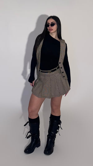 Twinset district gilet w/ skirt and shorts