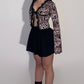 Black mini balloon skirt